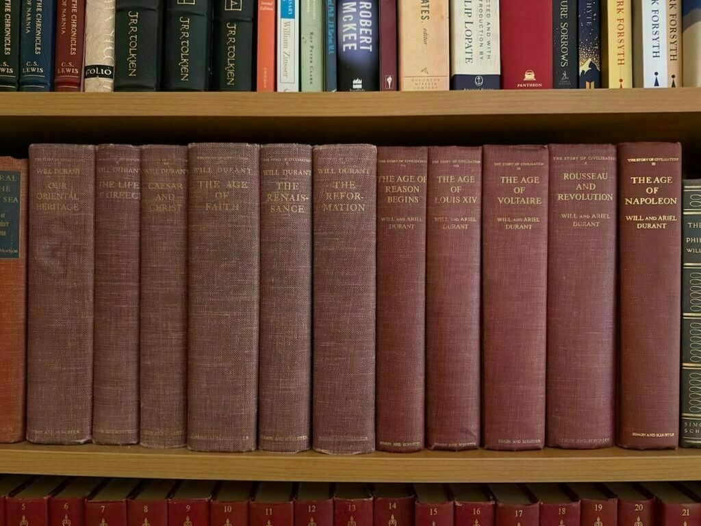 The 11-volume set of The Story of Civilization by Will and Ariel Durant