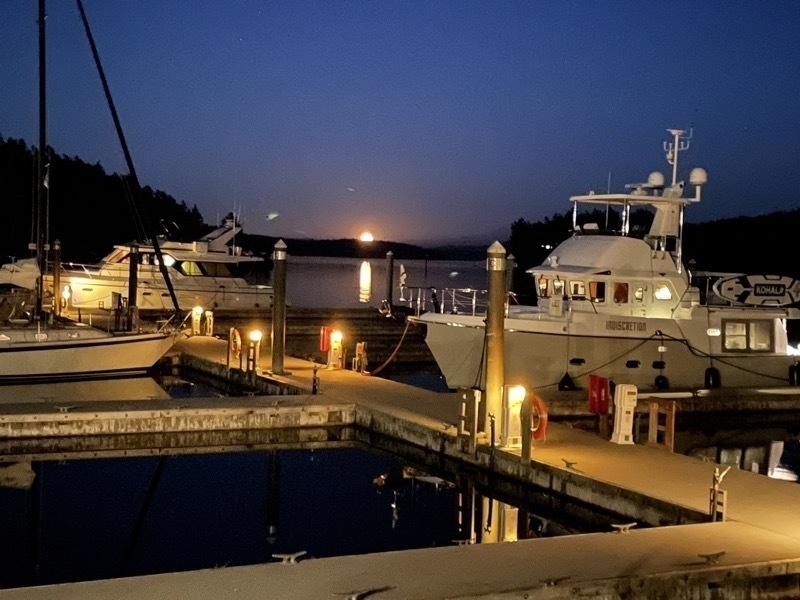 Moonrise in Friday Harbor, San Juan Island